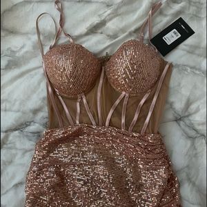 Fashion Nova Pink Sequin Dress